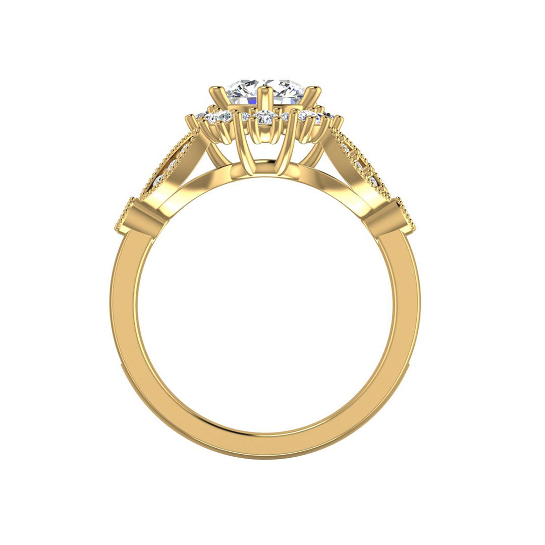 Gracelynn Halo Engagement Ring